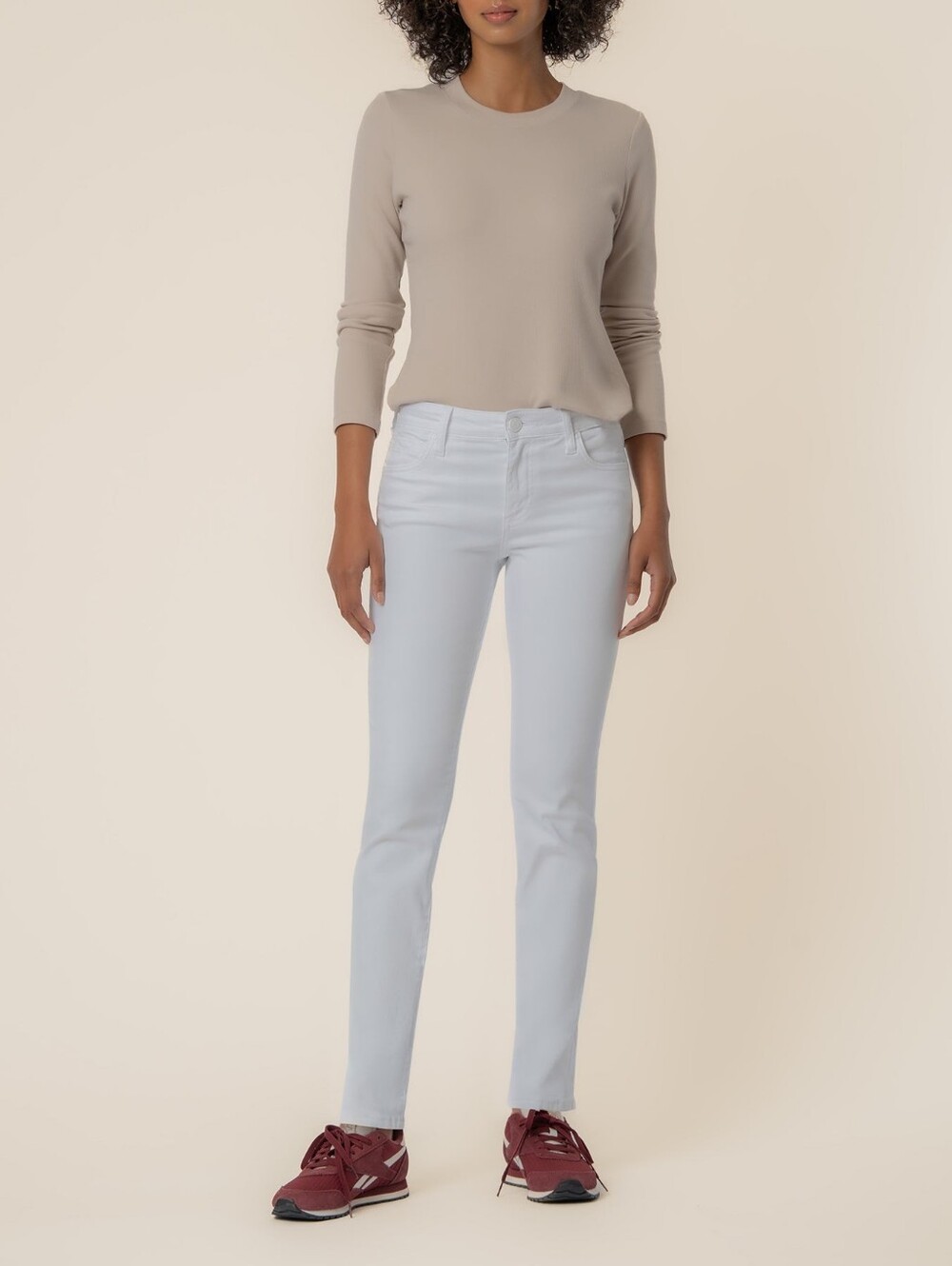 Kut from the Kloth Catherine Corduroy Boyfriend Pants White Size 6